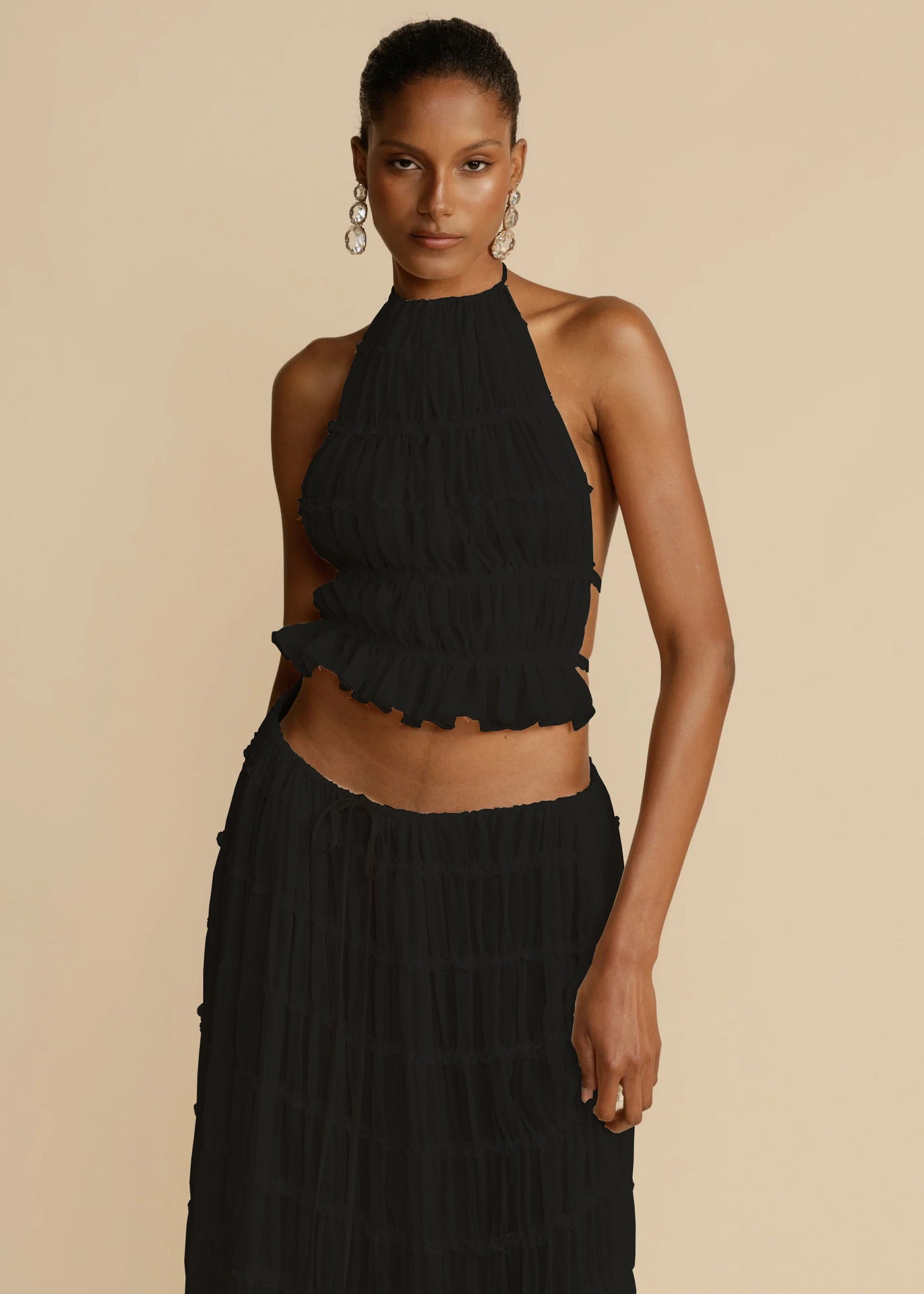 Ensemble Halter & Jupe Plissée