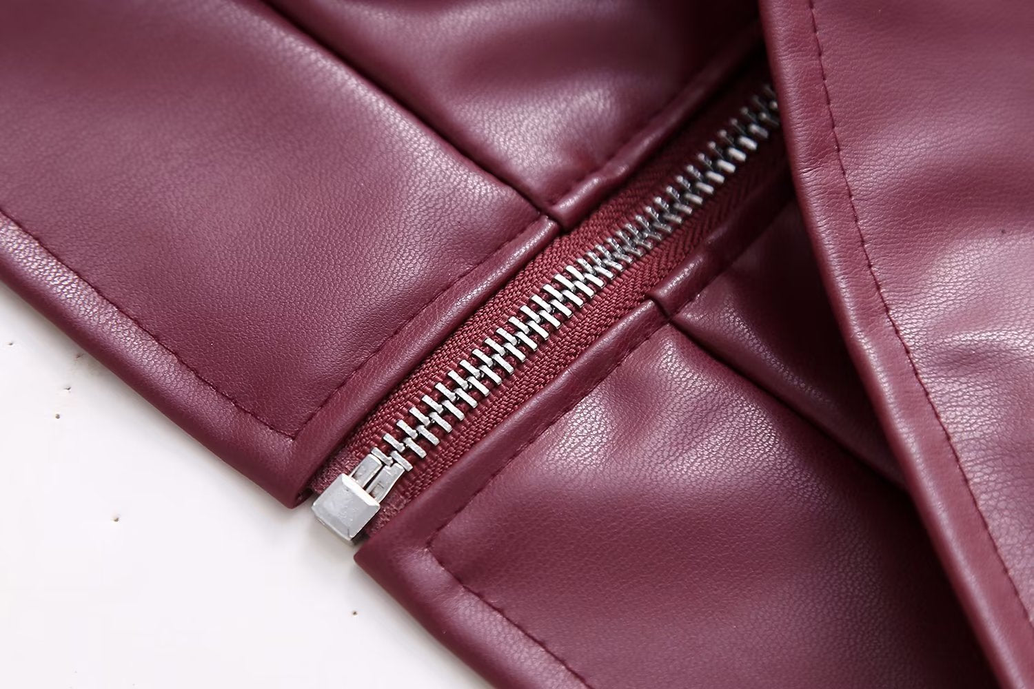 Veste Similicuir Bordeaux