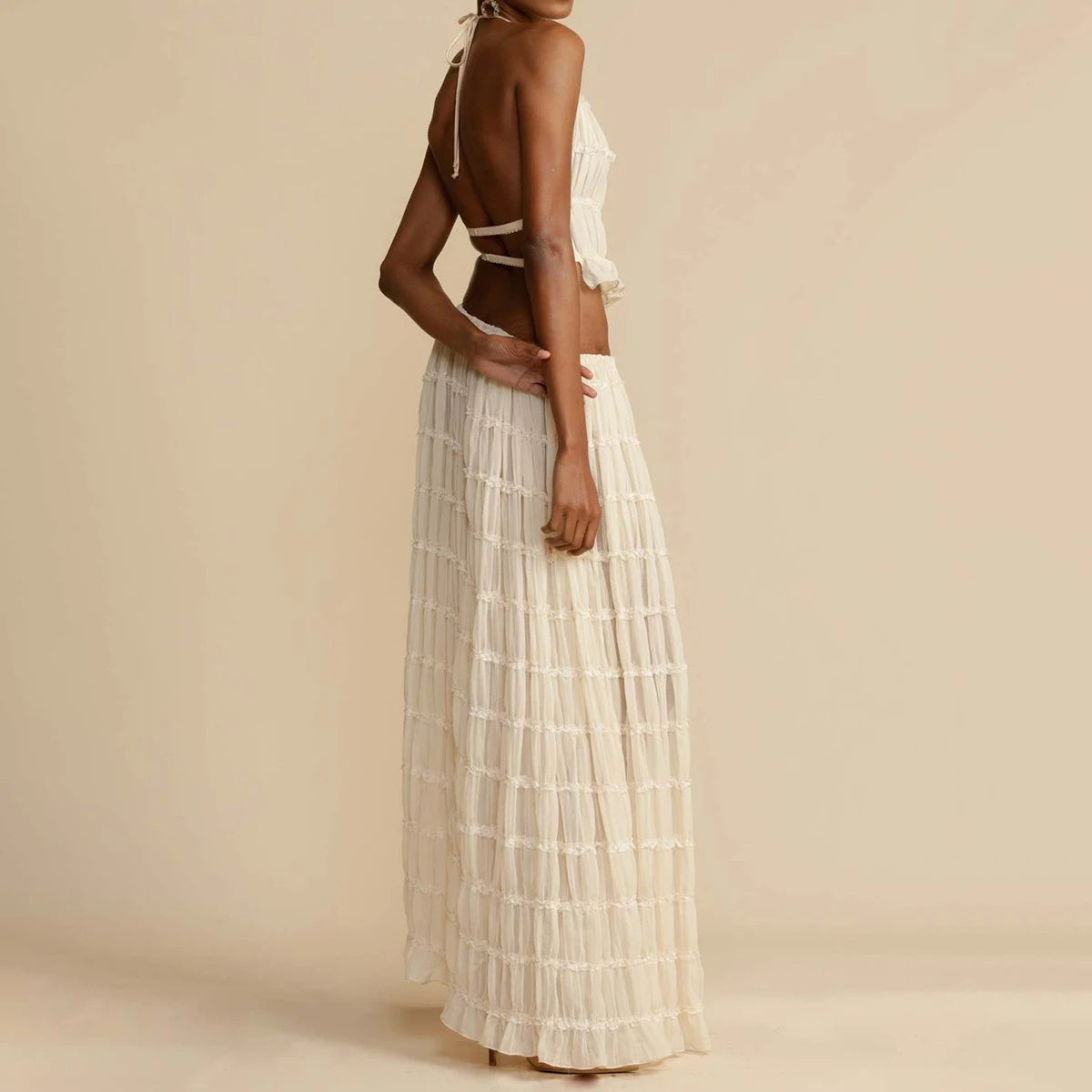 Ensemble Halter & Jupe Plissée