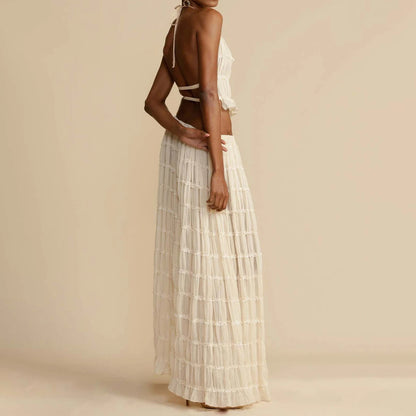 Ensemble Halter & Jupe Plissée