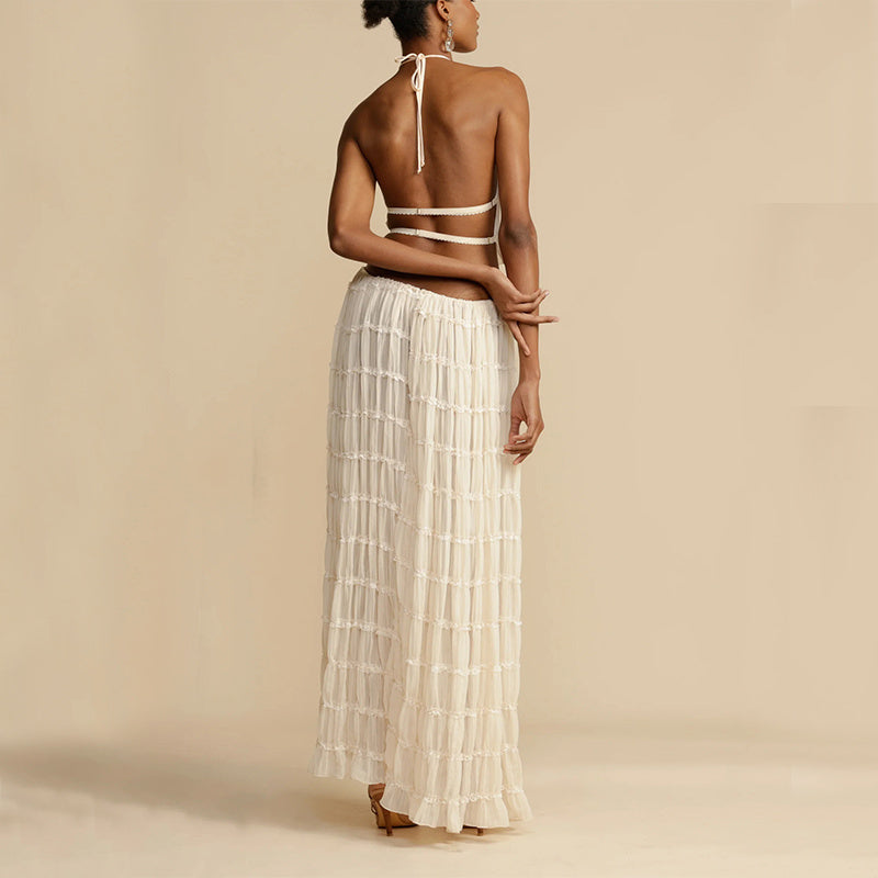 Ensemble Halter & Jupe Plissée