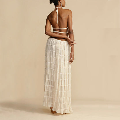 Ensemble Halter & Jupe Plissée