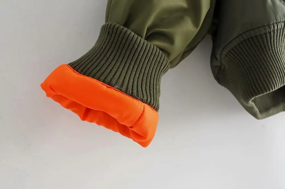 Blouson Bomber avec Poches Utilitaires