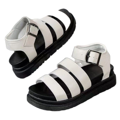 Thick Bottom Strap Buckle Round Toe Outdoor Beach Sandals