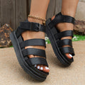 Thick Bottom Strap Buckle Round Toe Outdoor Beach Sandals