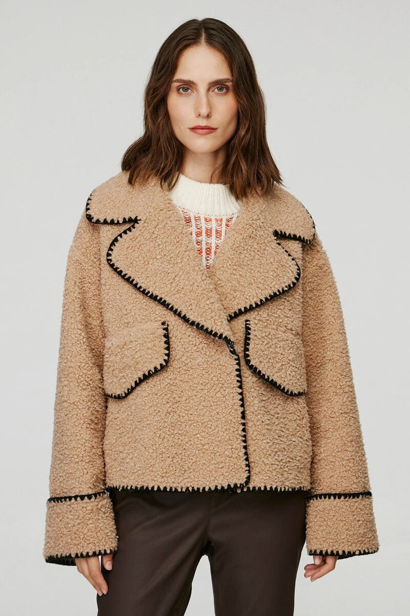 Veste Sherpa Contrastée