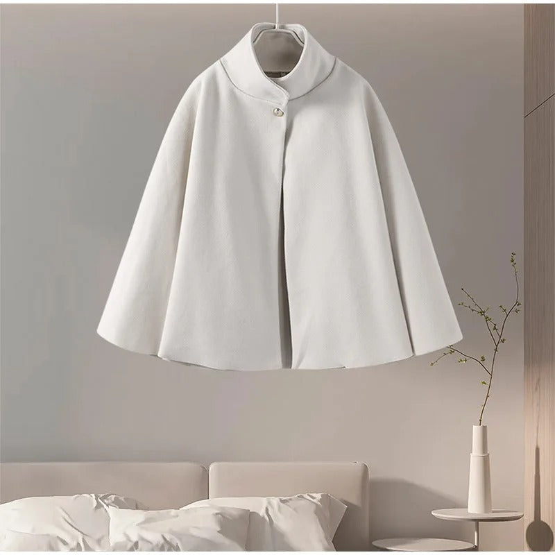 Cape Élégante à Manches Évasées avec Ceinture