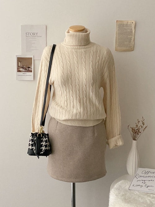 Pull Col Roulé Torsadé
