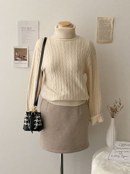 Pull Col Roulé Torsadé